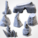 Icebergs 3D printed terrain view 2