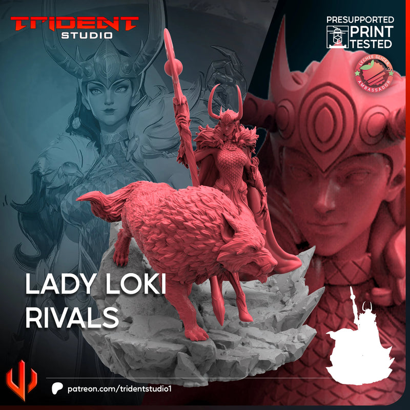 Lady Loki Marvel MCP-compatible 40mm resin proxy miniature by Trident Miniatures - product image 2