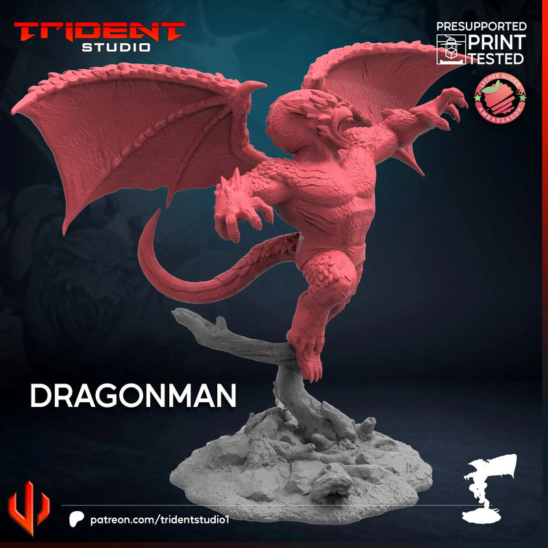 Dragonman Marvel MCP-compatible 40mm resin proxy miniature by Trident Miniatures - product image 2