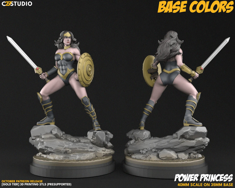 Power Princess Marvel MCP-compatible resin miniature by C27 Studios - product image 2