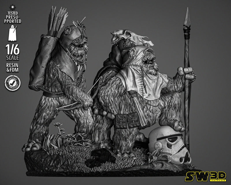 Ewoks Diorama Sculpture