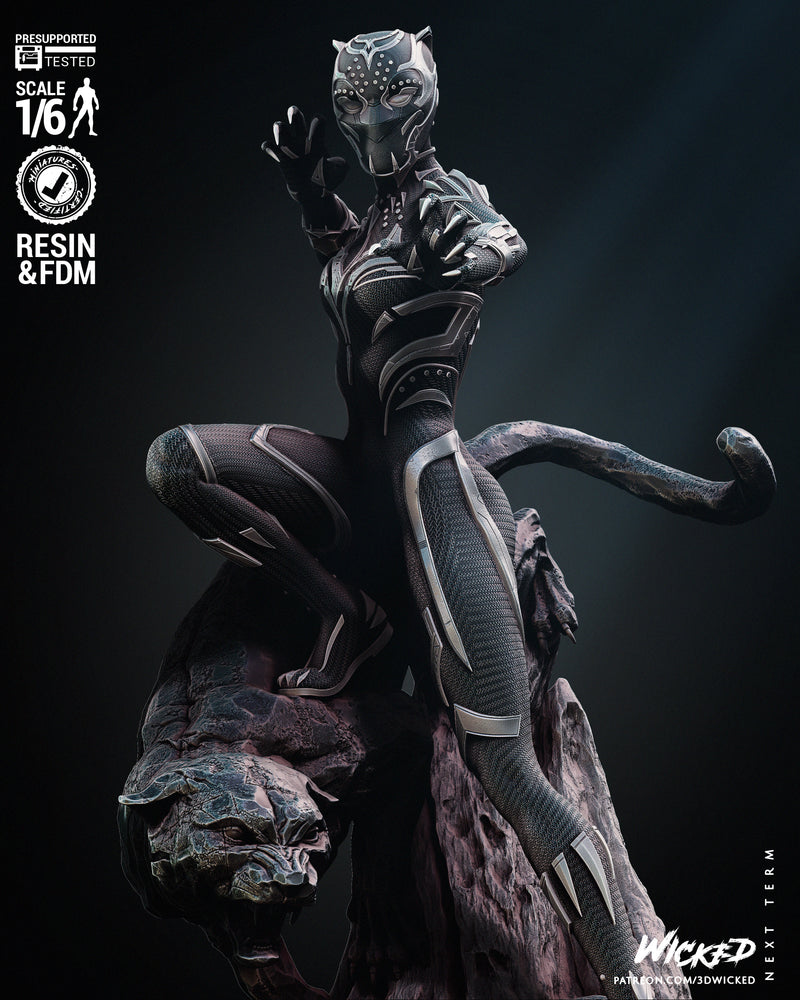 Black Panther Shuri 2024 Sculpture resin statue kit view 2