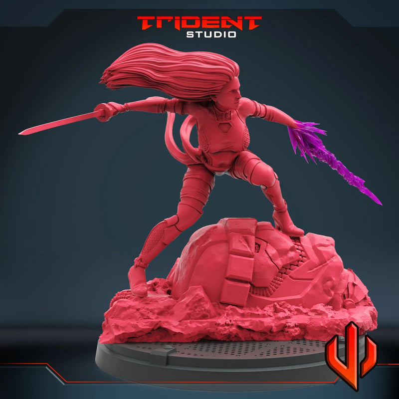 Psylocke - Sculpt A Marvel MCP-compatible 40mm resin proxy miniature by Trident Miniatures - product image 2