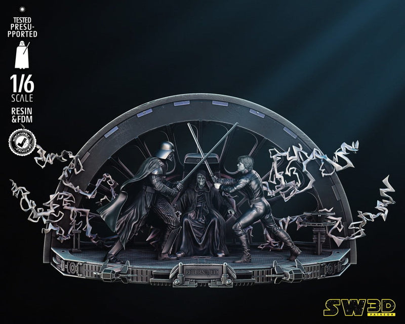 Luke and Darth Vader Return of Jedi Diorama