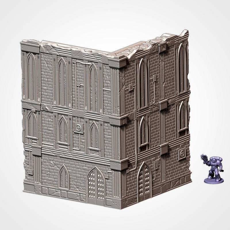 Cathedral Ruins UKTC 3D printed terrain view 2