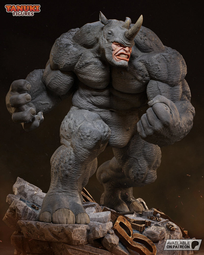 Rhino Resin Statue & Bust - Full Size view 2