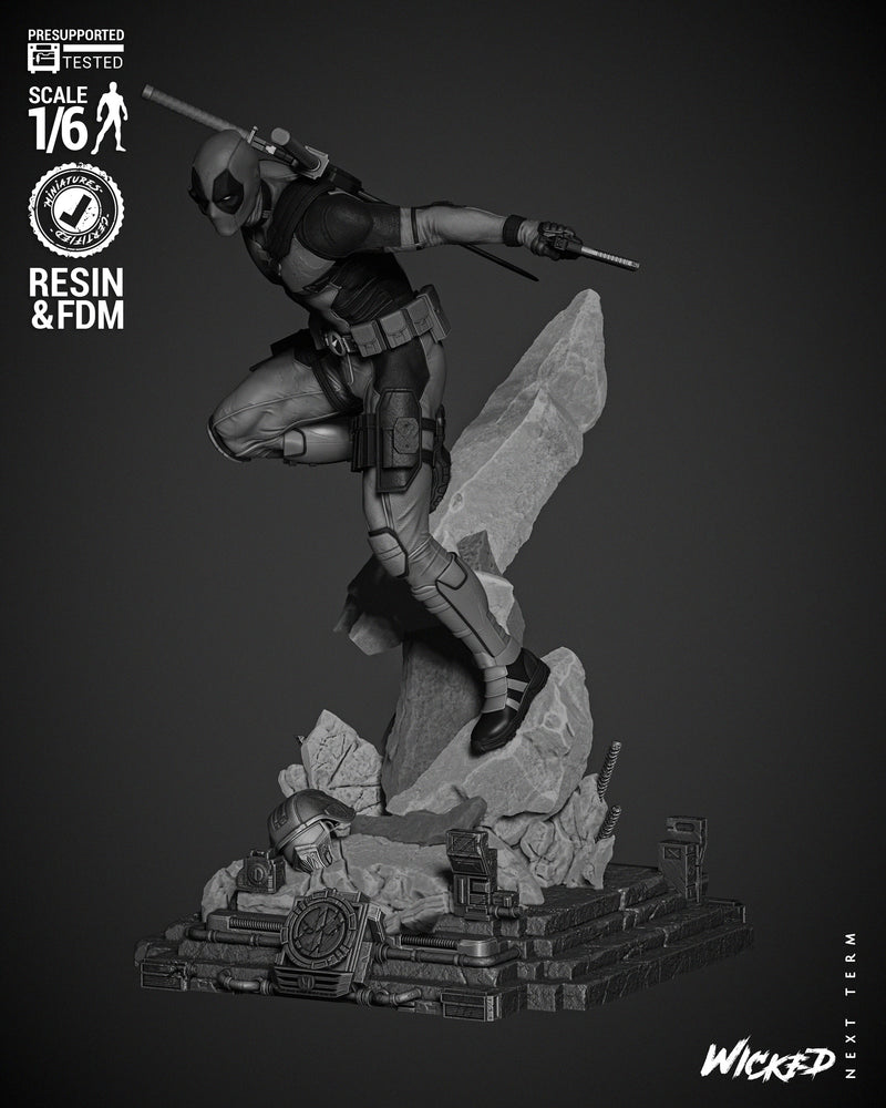 Deadpool 2024 Sculpture resin statue kit view 2