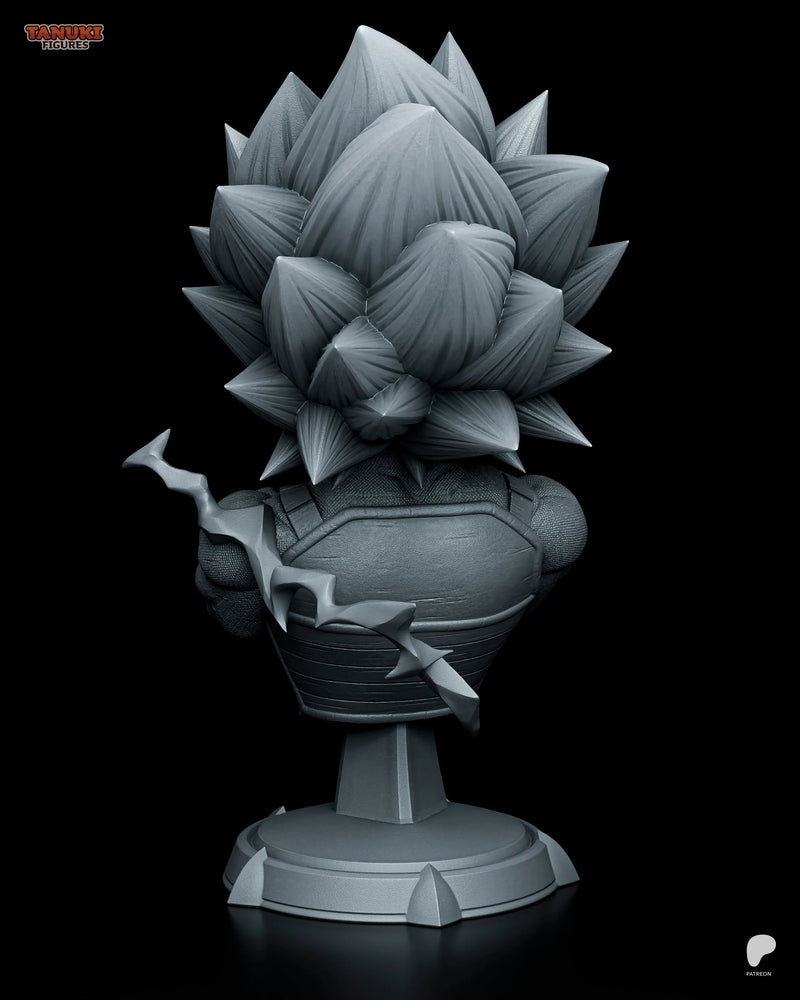 Vegeta SSJ3 Resin Statue & Bust - Bust view 2