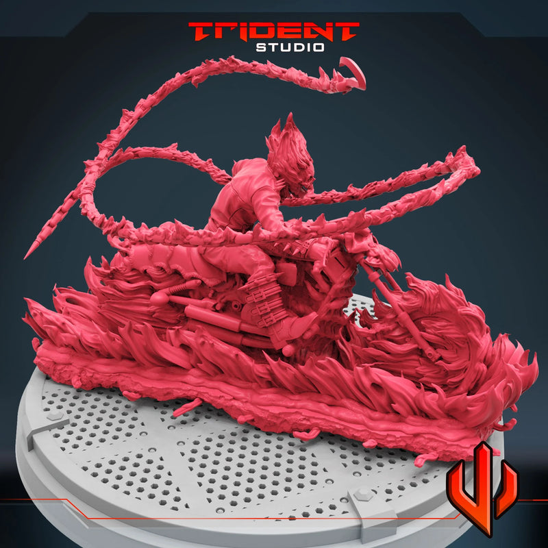 Ghost Rider Marvel MCP-compatible 40mm resin proxy miniature by Trident Miniatures - product image 2