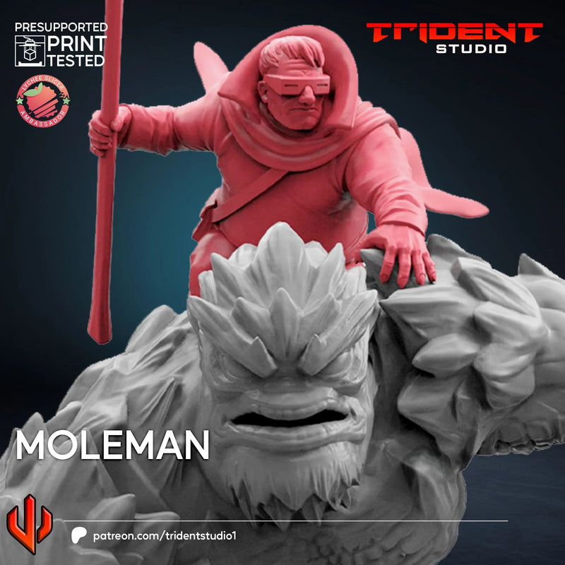 Moleman Marvel MCP-compatible 40mm resin proxy miniature by Trident Miniatures - product image 2