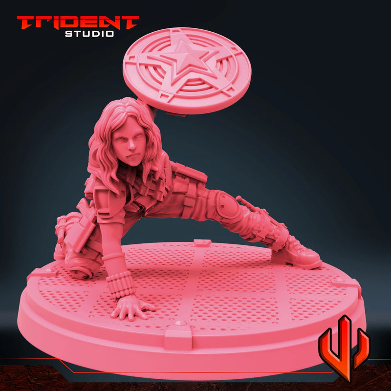 Black Widow Multiverse - Sculpt D Marvel MCP-compatible 40mm resin proxy miniature by Trident Miniatures - product image 2