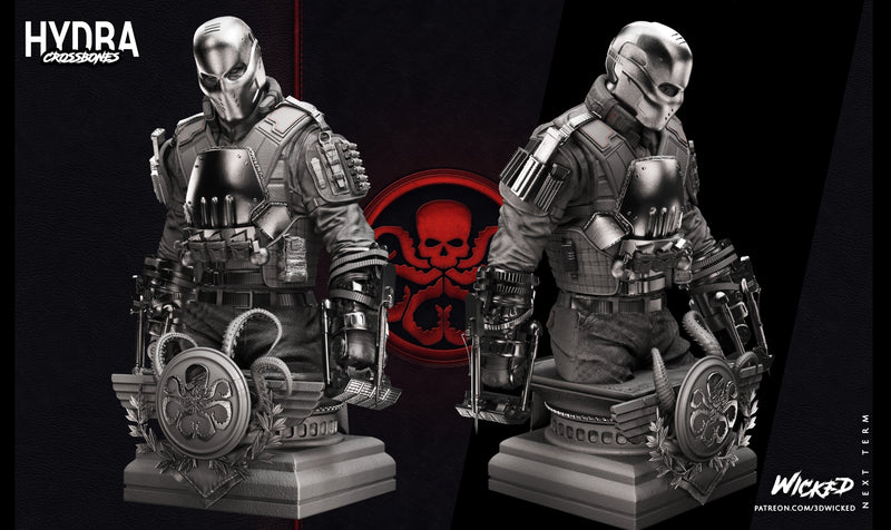 Crossbones Bust resin bust kit view 2