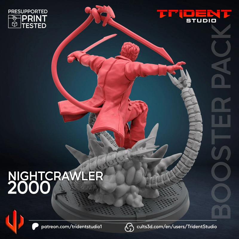 Nightcrawler X-Men 2000 Movie Marvel MCP-compatible 40mm resin proxy miniature by Trident Miniatures - product image 2