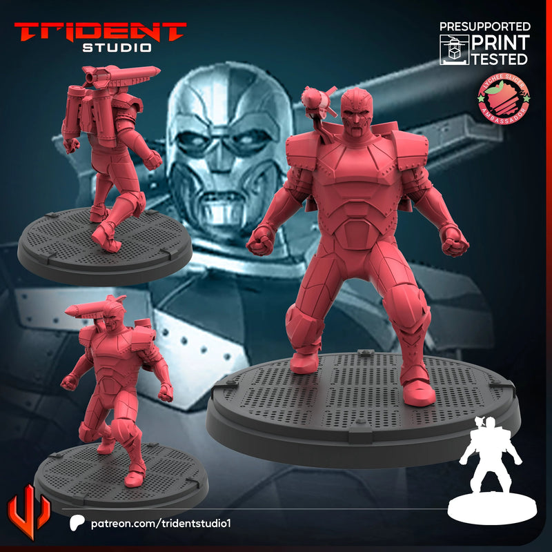 Doom Bot Siege Marvel MCP-compatible 40mm resin proxy miniature by Trident Miniatures - product image 2