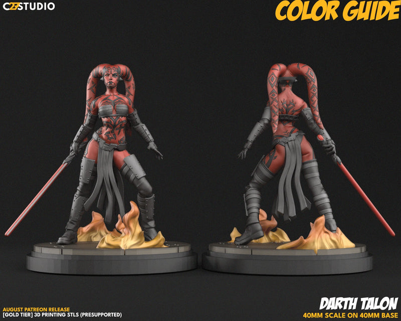 Darth Talon Star Wars Shatterpoint-compatible resin miniature by C27 Studios - product image 2