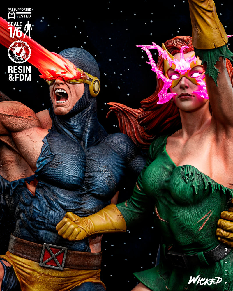 Cyclops and Jean Diorama resin diorama kit view 2