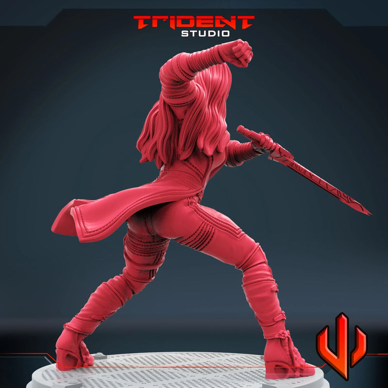 Gamora - Sculpt A Marvel MCP-compatible 40mm resin proxy miniature by Trident Miniatures - product image 2