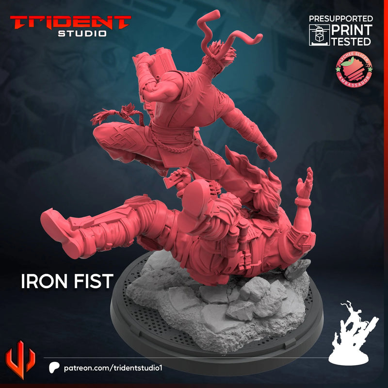 Iron Fist Rivals Marvel MCP-compatible 40mm resin proxy miniature by Trident Miniatures - product image 2