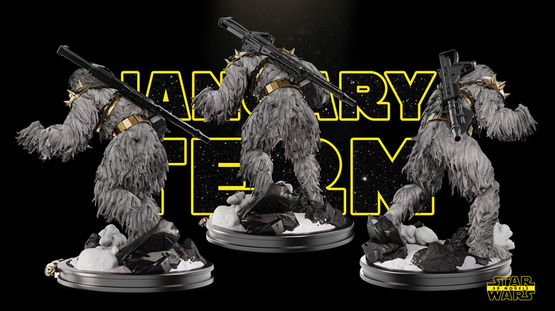 Black Krrsantan Sculpture