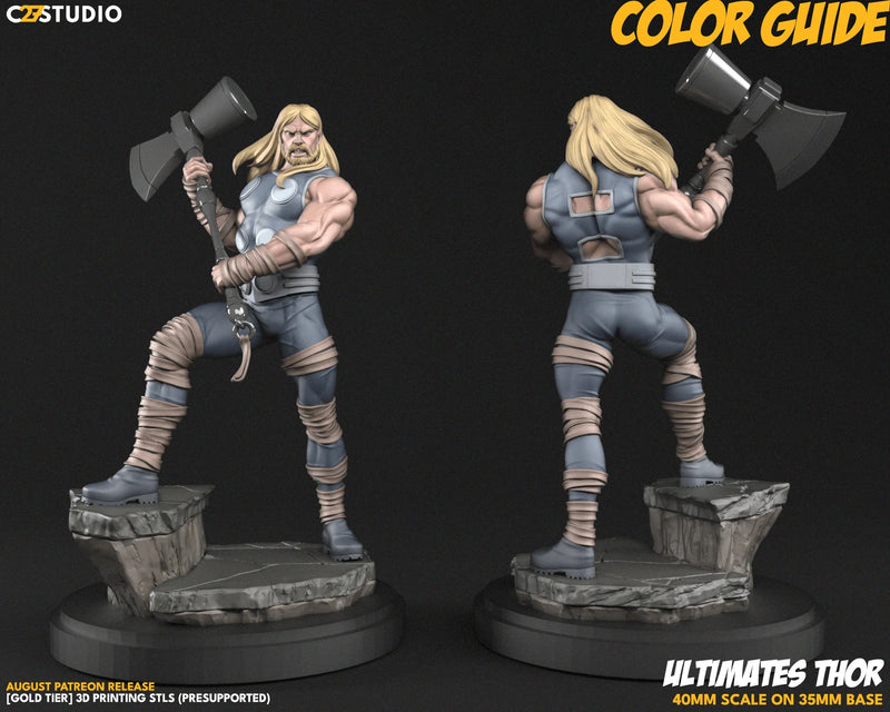 Thor Ultimates Marvel MCP-compatible resin miniature by C27 Studios - product image 2