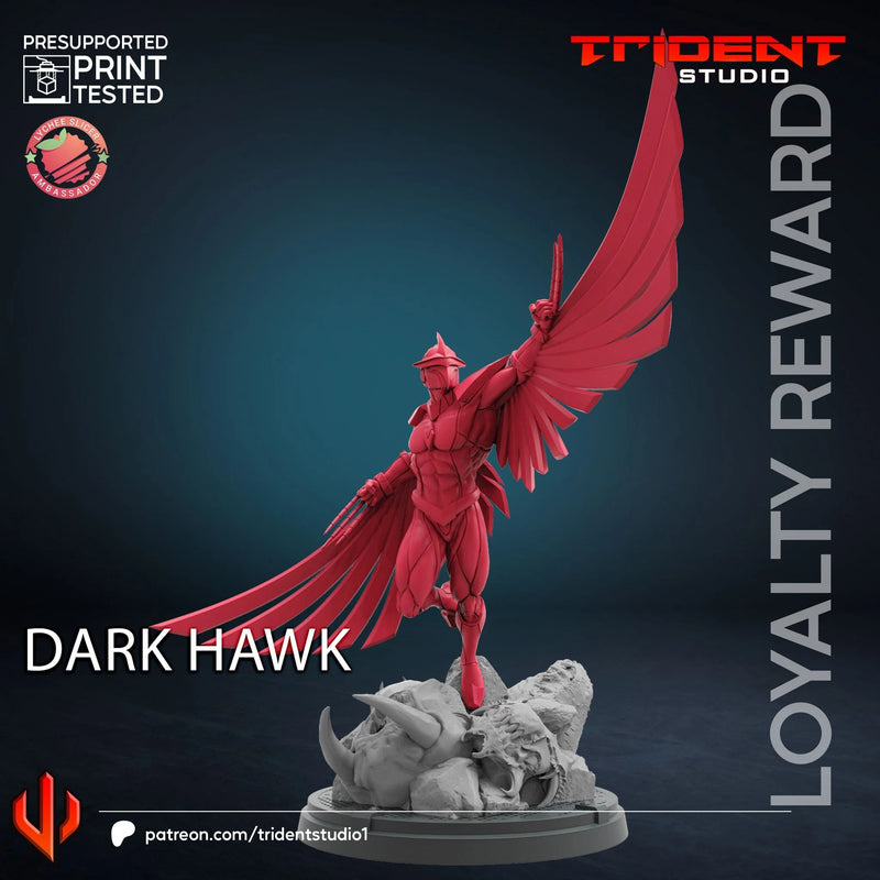 Darkhawk Marvel MCP-compatible 40mm resin proxy miniature by Trident Miniatures - product image 2