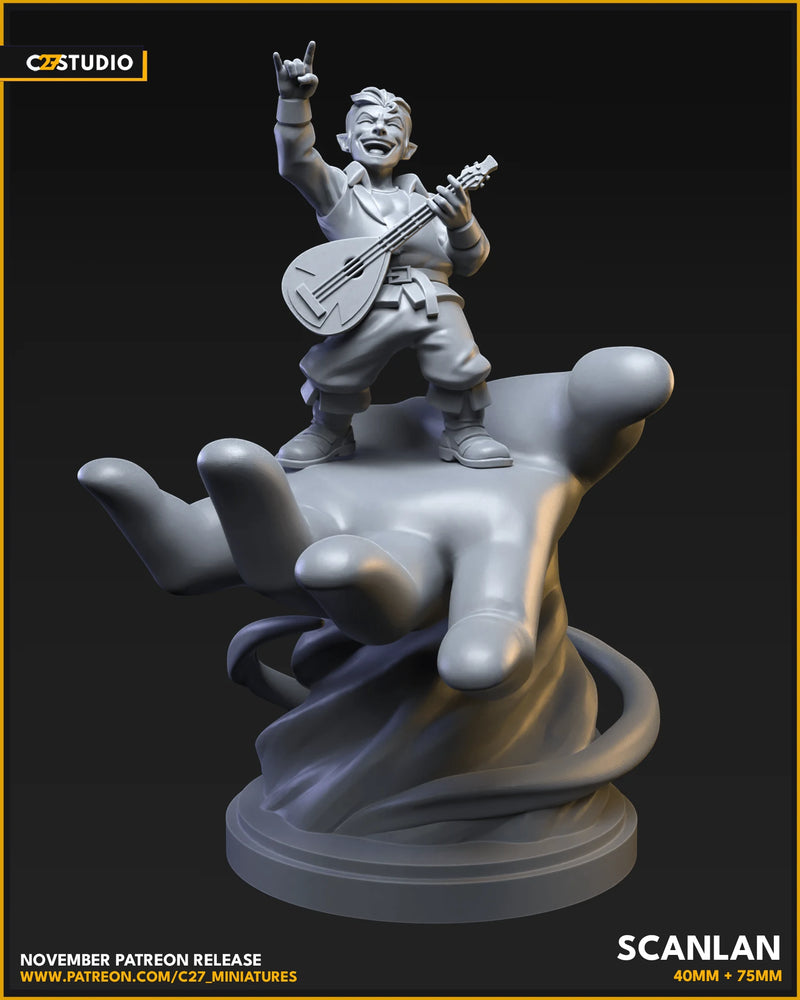 Scanlan (Vox Machina) - Critical Role / Vox Machina MCP-Compatible Resin Miniature Critical Role / Vox Machina MCP-compatible resin miniature by C27 Studios - product image 2