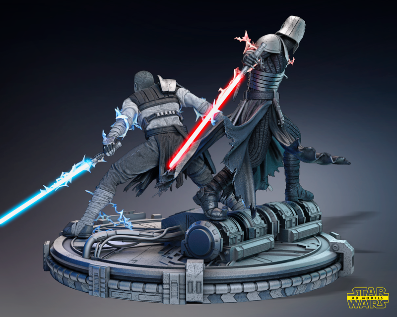 Starkiller and Galen Marek DIORAMA BASE