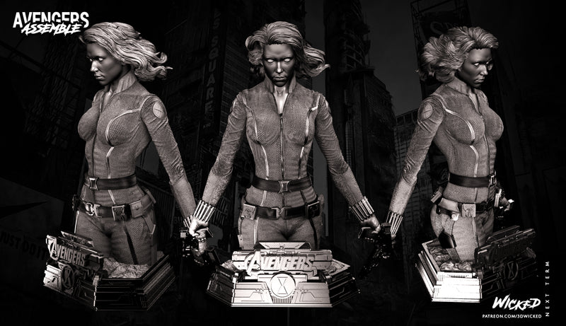 Black Widow Bust resin bust kit view 2