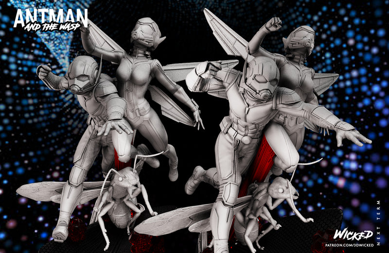 Ant Man and Wasp Diorama Sculpture resin diorama kit view 2