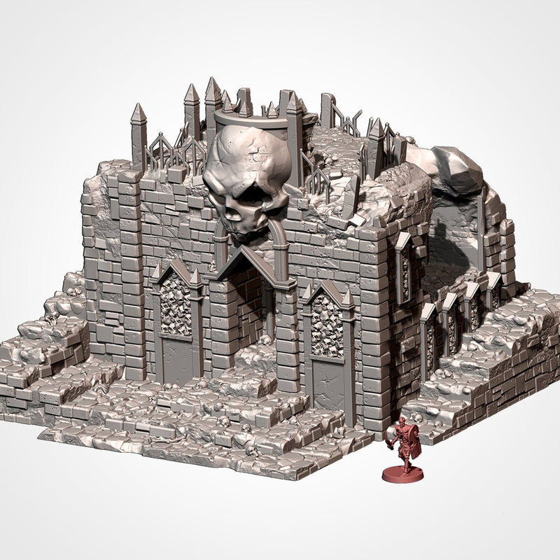 Cursed Mausoleum 3D printed terrain view 2