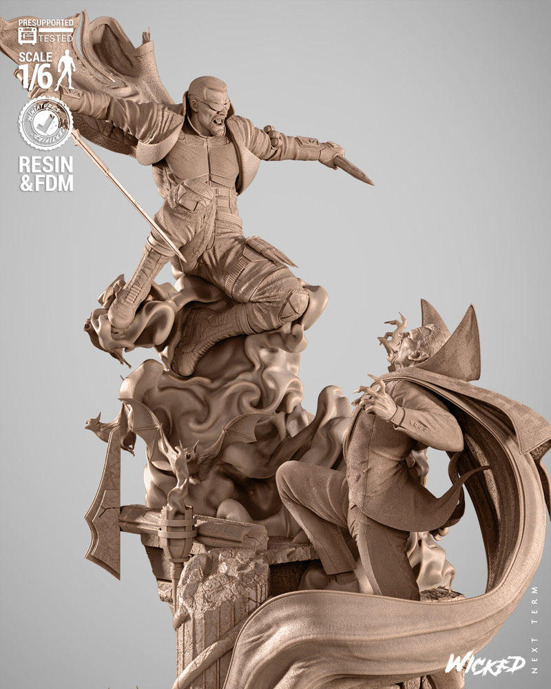 Blade VS Dracula Diorama resin diorama kit view 2