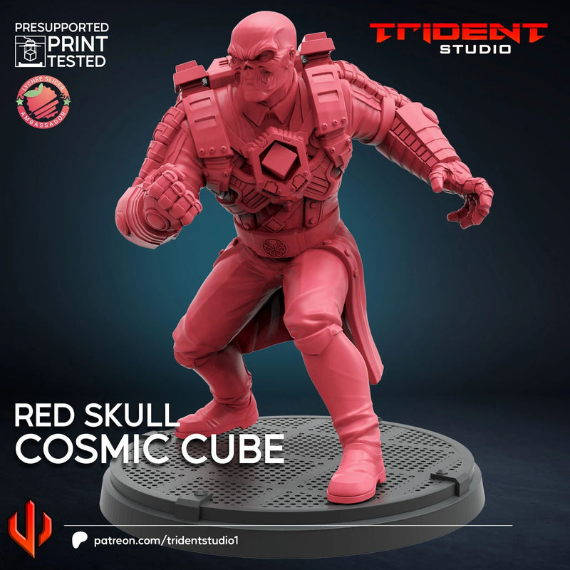 Red Skull Cosmic Cube Marvel MCP-compatible 40mm resin proxy miniature by Trident Miniatures - product image 2