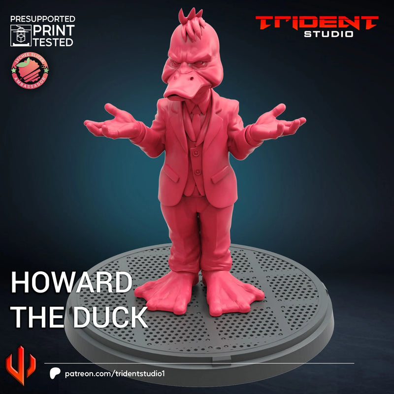 Howard The Duck Marvel MCP-compatible 40mm resin proxy miniature by Trident Miniatures - product image 2