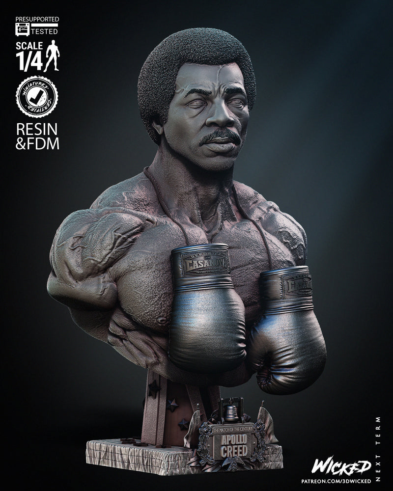 Apollo Creed Portrait Bust resin bust kit view 2
