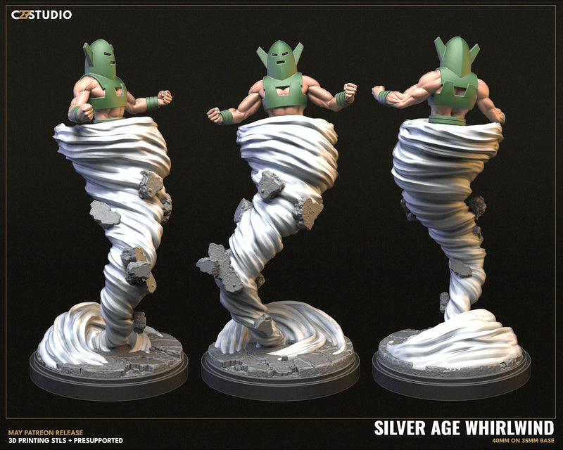 Whirlwind (Silver Age) Marvel MCP-compatible resin miniature by C27 Studios - product image 2