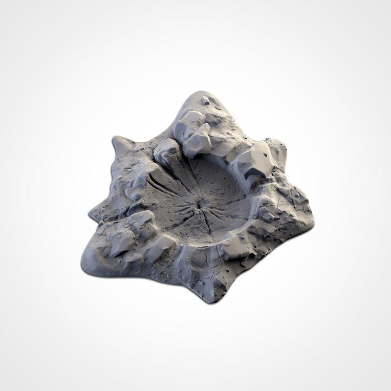 Craters 3D printed terrain view 2