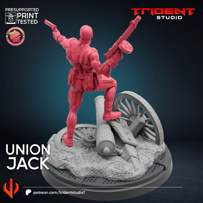 Union Jack Marvel MCP-compatible 40mm resin proxy miniature by Trident Miniatures - product image 2