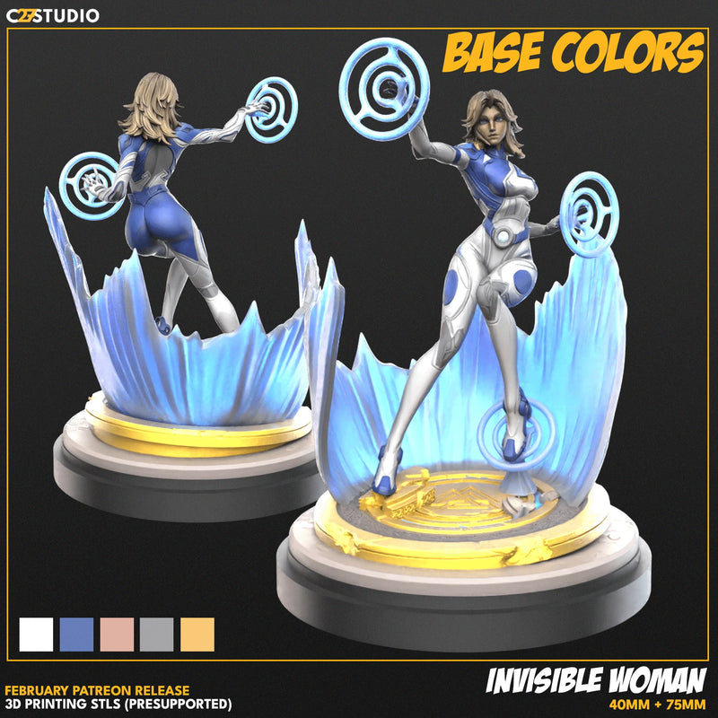 Invisible Woman (Feb 2025 Sculpt) Marvel MCP-compatible resin miniature by C27 Studios - product image 2