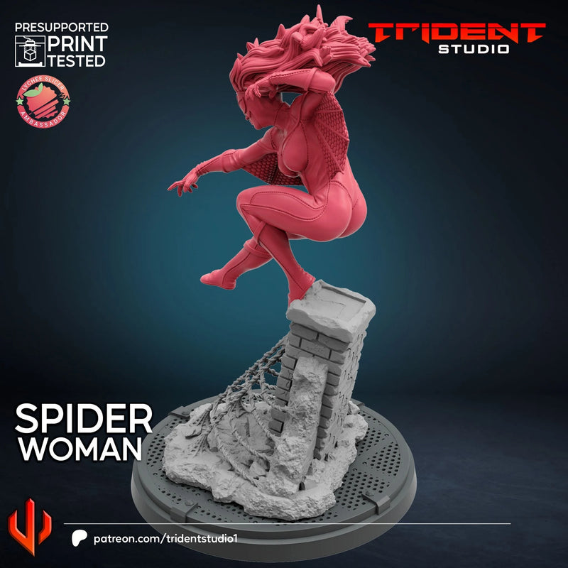 Spider Woman Marvel MCP-compatible 40mm resin proxy miniature by Trident Miniatures - product image 2