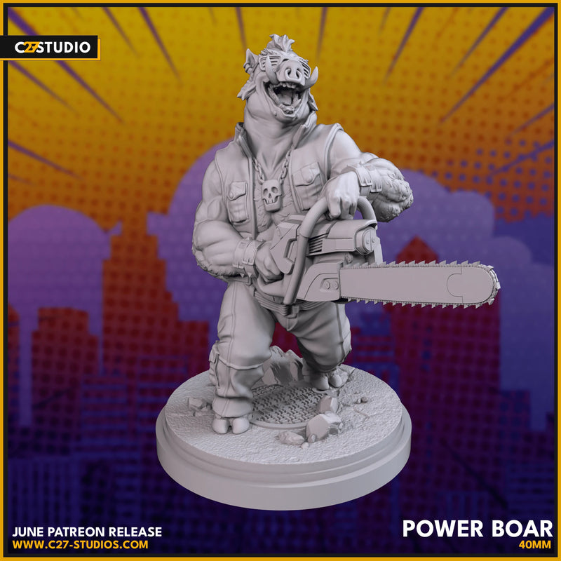 Bebop TMNT MCP-compatible resin miniature by C27 Studios - product image 2