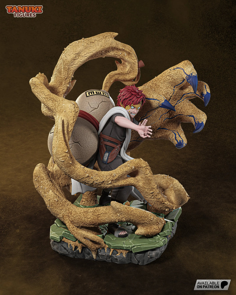 Gaara Resin Statue & Bust - Full Size view 2