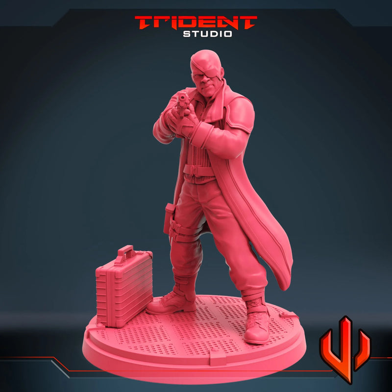 Nick Fury - Sculpt A Marvel MCP-compatible 40mm resin proxy miniature by Trident Miniatures - product image 2