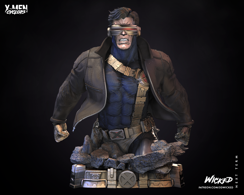 Cyclops Bust resin bust kit view 2