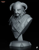 Dovahkiin Resin Statue & Bust - Bust view 2