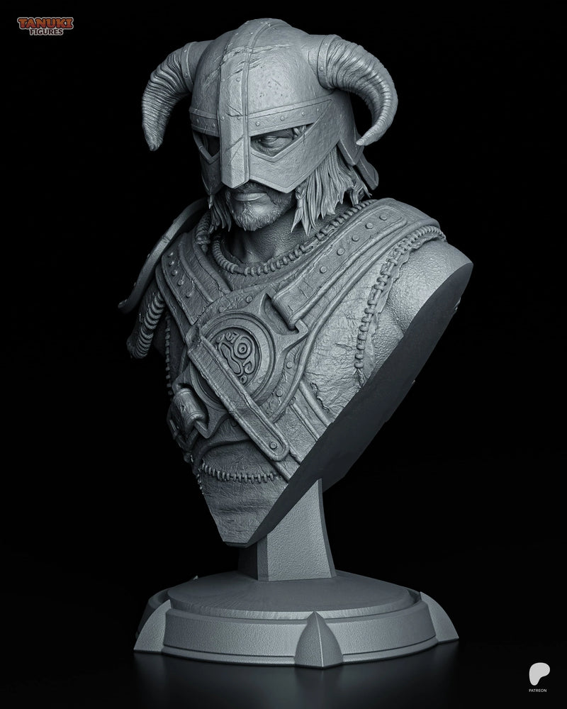 Dovahkiin Resin Statue & Bust - Bust view 2