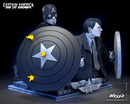 Captain America and Steve Rogers Bust DIORAMA COMPLETE resin bust kit view 2
