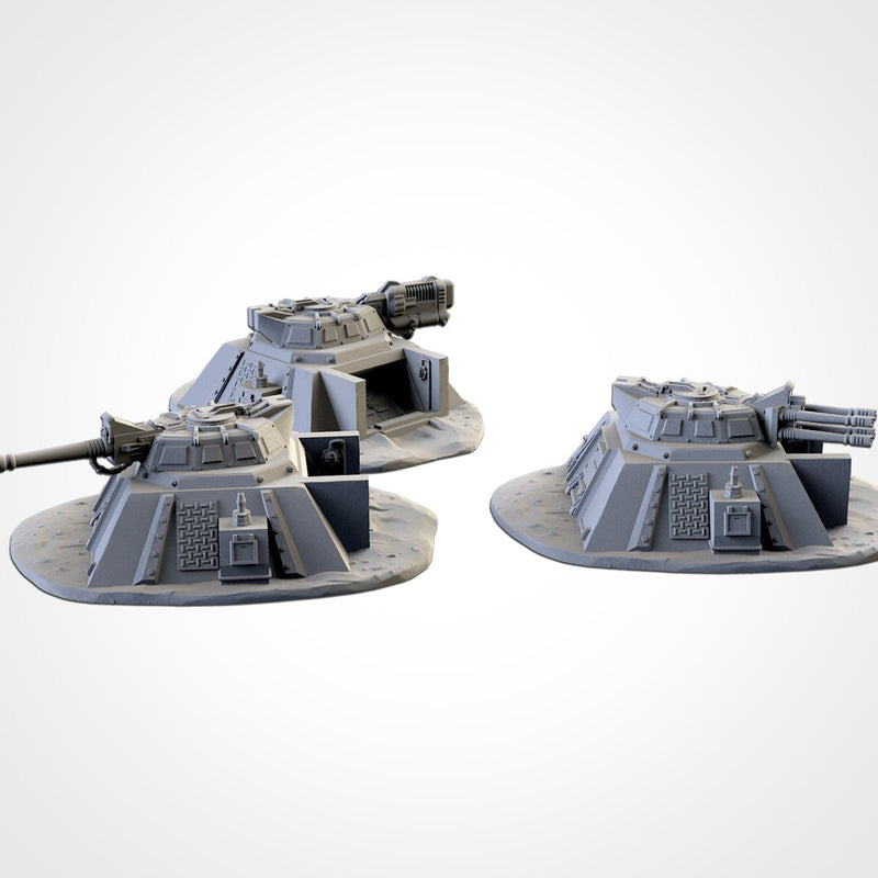 Armed Bunkers 3D printed terrain view 2