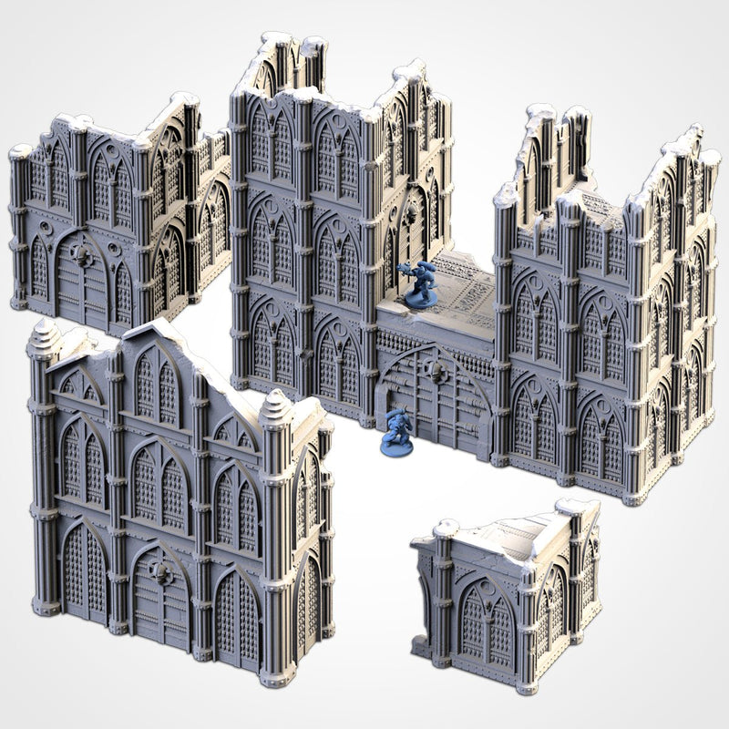 Cathedral Ruins 02 3D printed terrain view 2