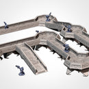 Modular Trenches / Walkways Sci-Fi 3D printed terrain view 2