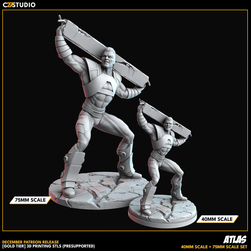 Atlas Marvel MCP-compatible resin miniature by C27 Studios - product image 2